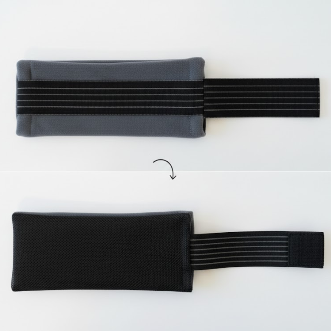 Kühlpad-Vlieshülle mit elastischem Befestigungsband